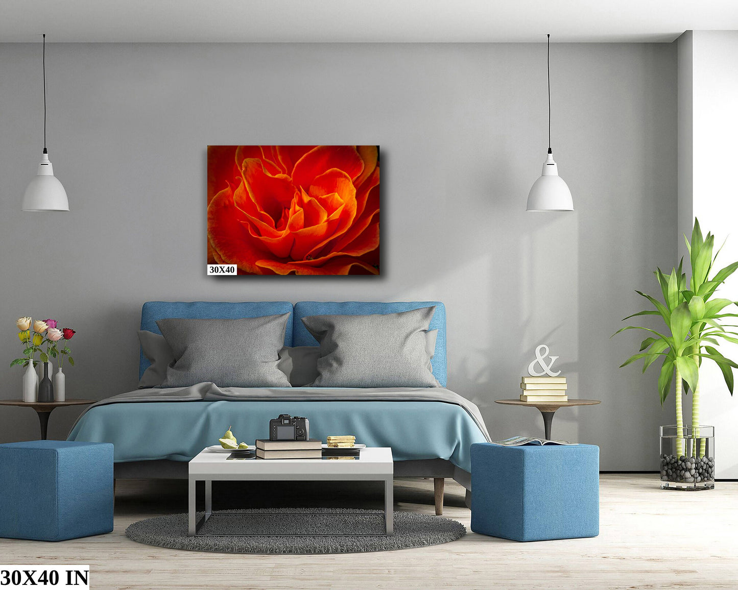 Rose Flower Fine Art Photograph | Cape Town South Africa Red Rose Canvas Wall Art, Kirstenbosch Garden Flower Poster, home, office decor
