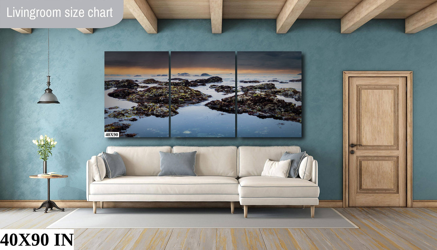 Tide Pools, Sonoma Coast | Canvas Wall Art | California Pacific Ocean Scenic Landscape | home art, wall decor | paper, canvas, acrylic