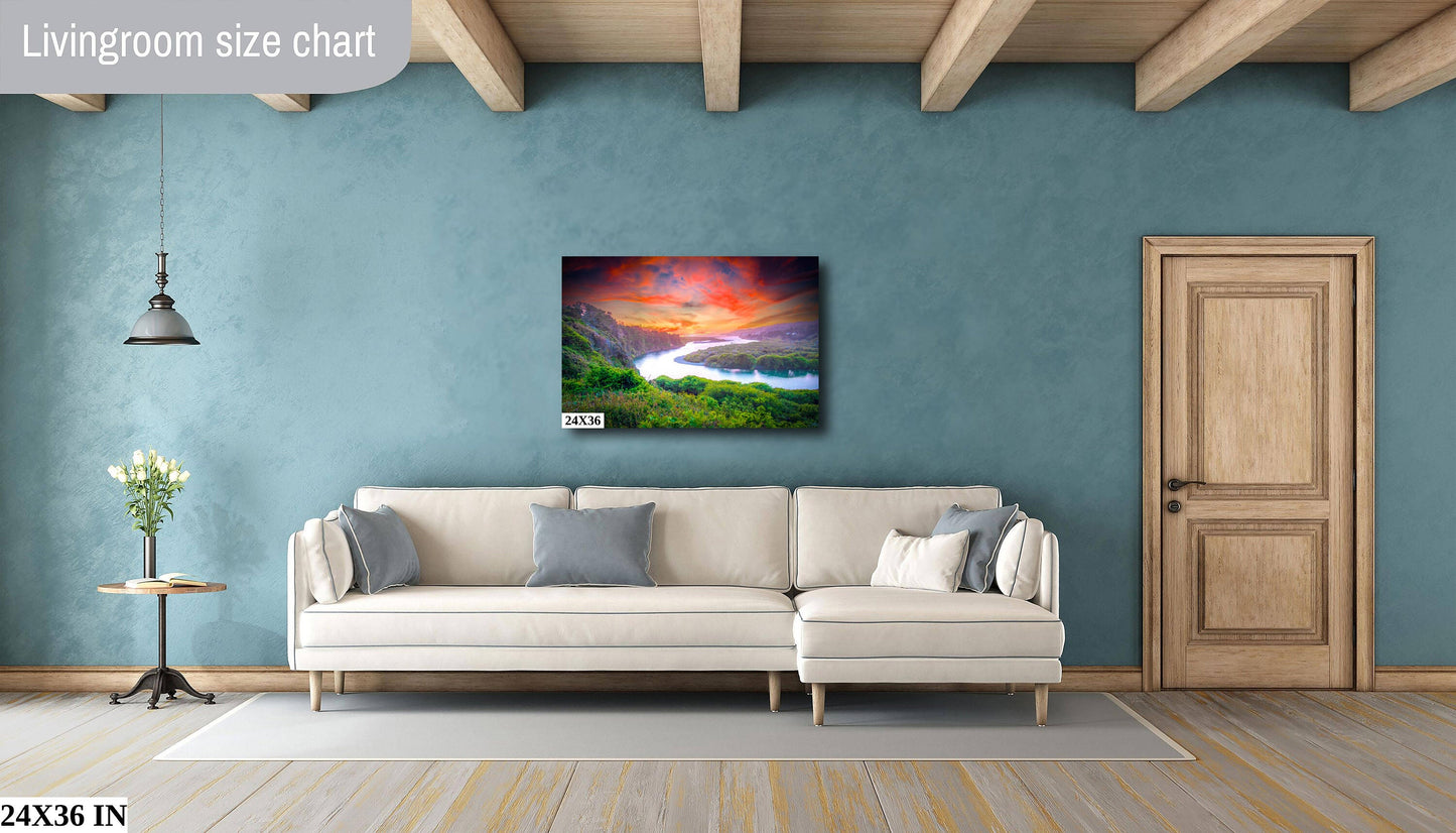 Sonoma Pacific Ocean Coast | Gualala Creek Sunset | Canvas Wall Art | Gorgeous California Scenic Landscape | Fine Art Photography