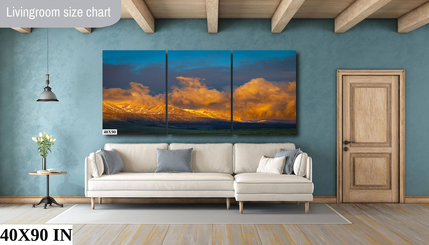 California Sierra Nevada Sunrise | Mammoth Lakes Snow Scenic Landscape Fine Art Photography | Canvas Wall Art | Eastern Sierra Winter Poater