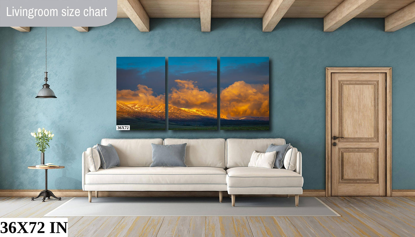 California Sierra Nevada Sunrise | Mammoth Lakes Snow Scenic Landscape Fine Art Photography | Canvas Wall Art | Eastern Sierra Winter Poater