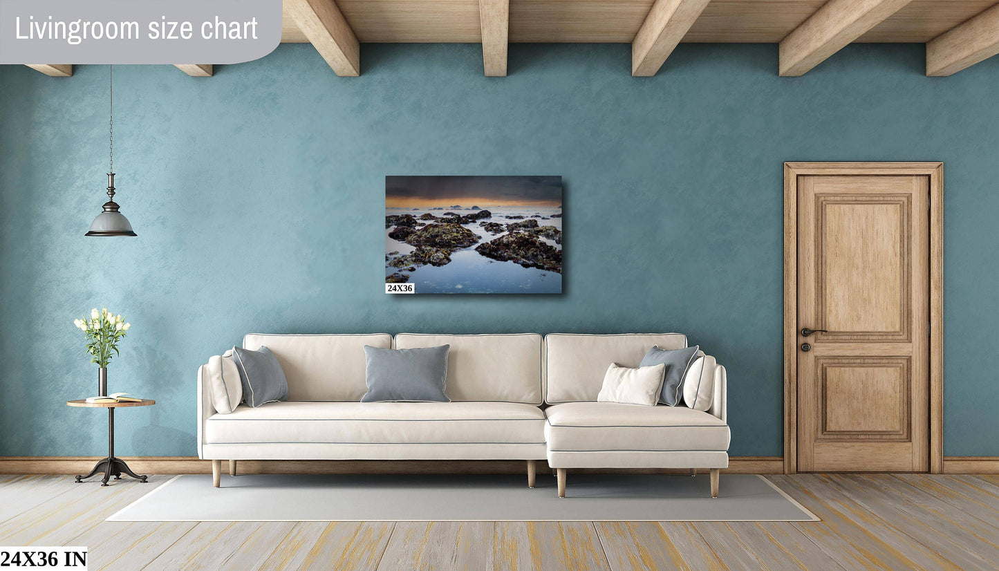 Tide Pools, Sonoma Coast | Canvas Wall Art | California Pacific Ocean Scenic Landscape | home art, wall decor | paper, canvas, acrylic