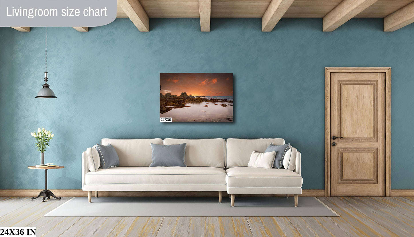 Tide Pool Stillness, California Sonoma Coast | Canvas Wall Art | Pacific Ocean Scenic Landscape, Seascape | Fine Art Photography