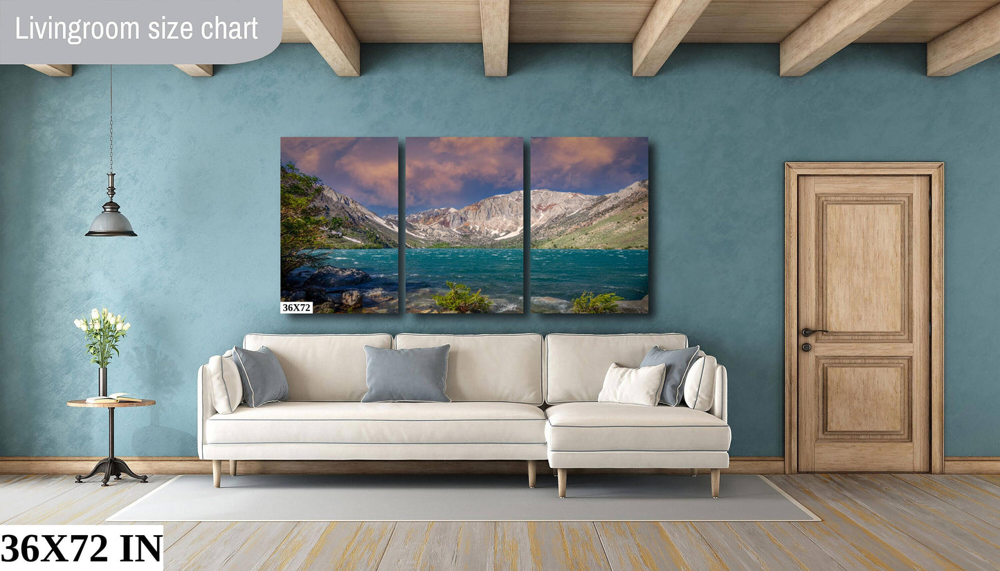 California Winter Fine Art Photography | Convict Lake Canvas Wall Art | Scenic Landscape Poster | home, wall decor | paper, acrylic, metal