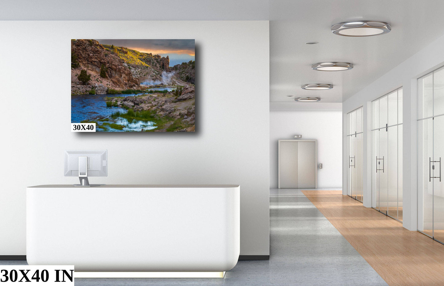 California Sierra Hot Creek Sunrise Scenic Landscape Fine Art Photography | Canvas Wall Art | Eastern SIerra Hot Springs Poster decor