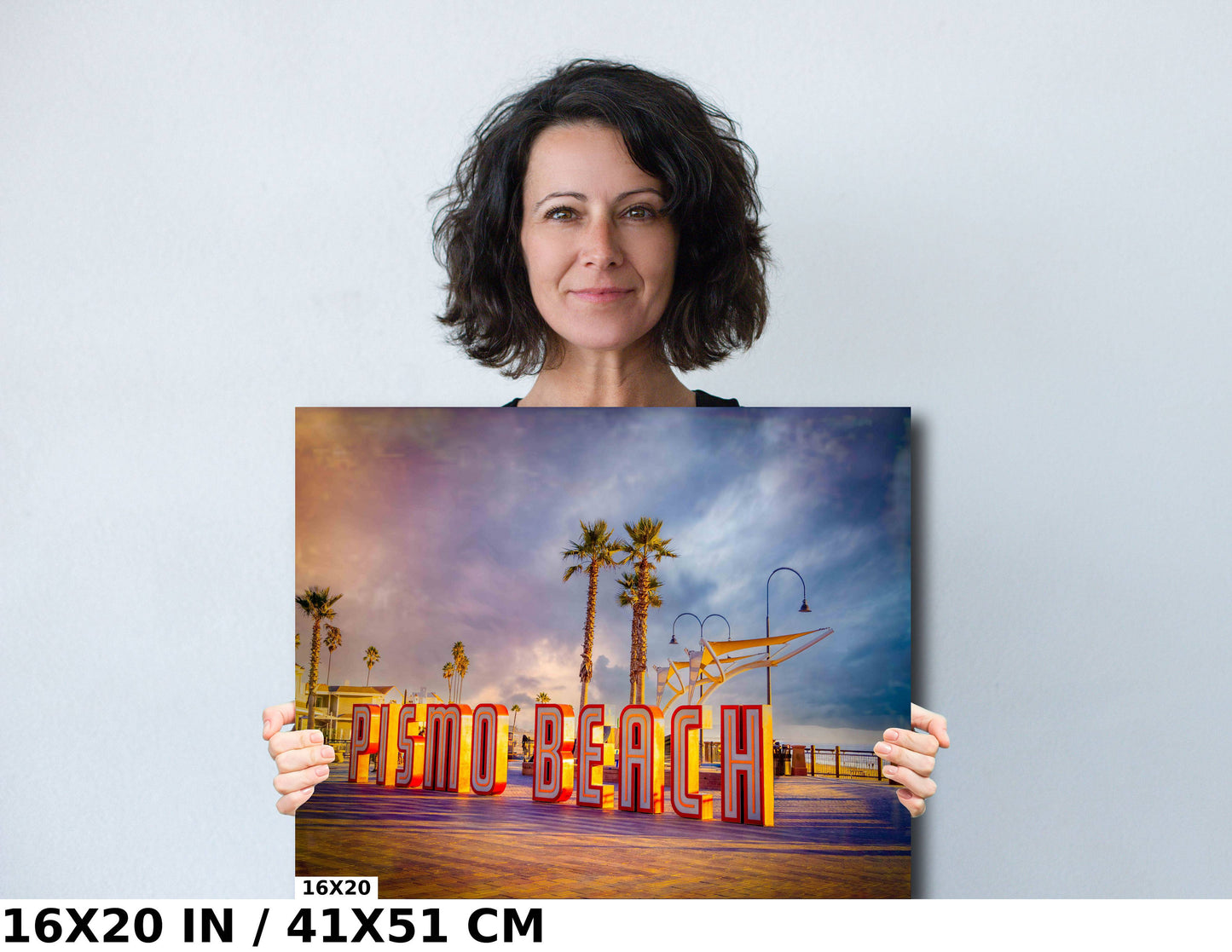 California's Iconic Pismo Beach Sign | California Beach Photography Wall Art Print/Canvas/Acrylic/Metal Home, Office Fine Art Palm Trees