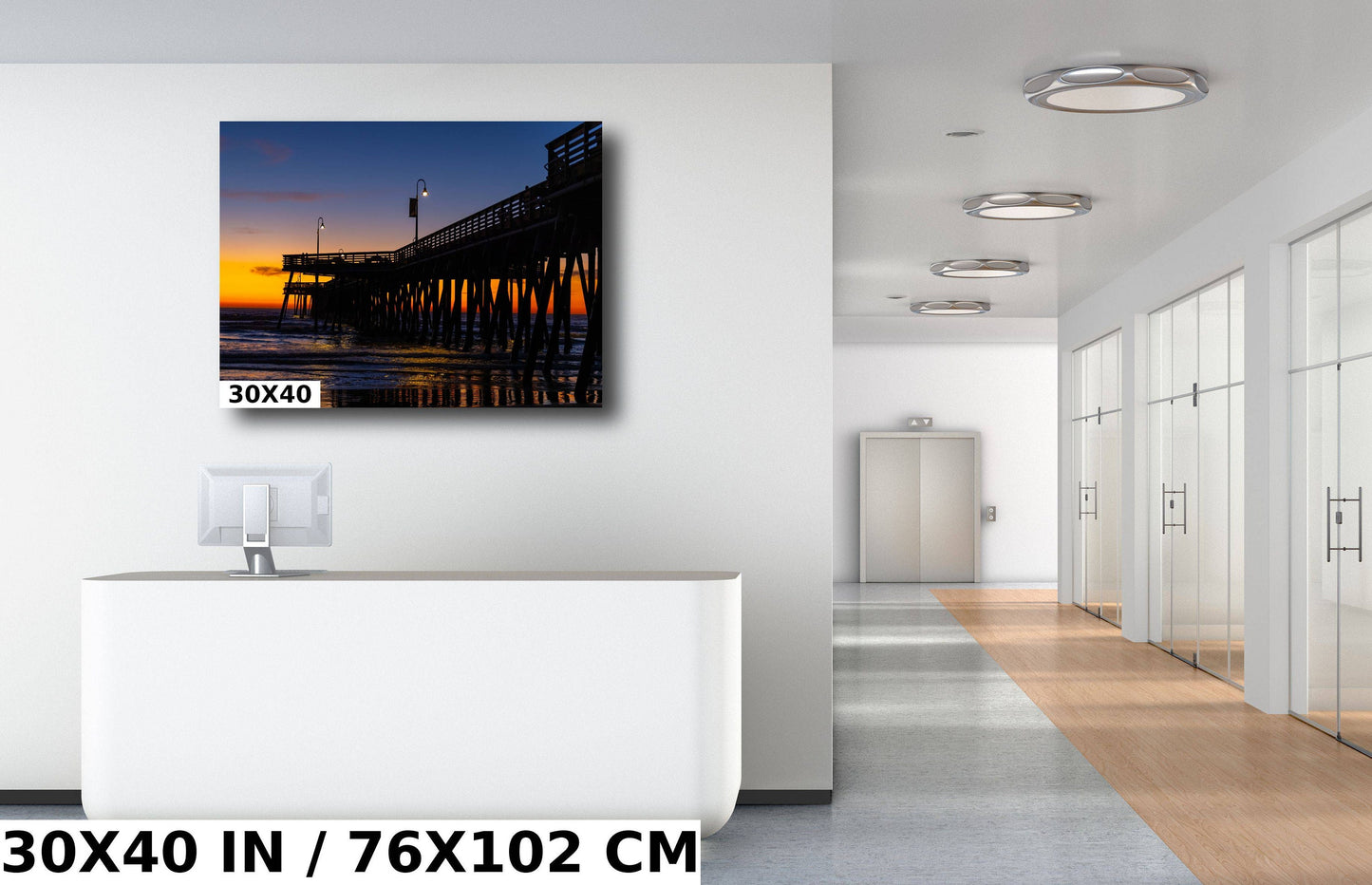 California's Iconic Pismo Beach Pier at Sunset | Beach Photography Wall Art Print/Canvas/Acrylic/Metal Home, Office Fine Art