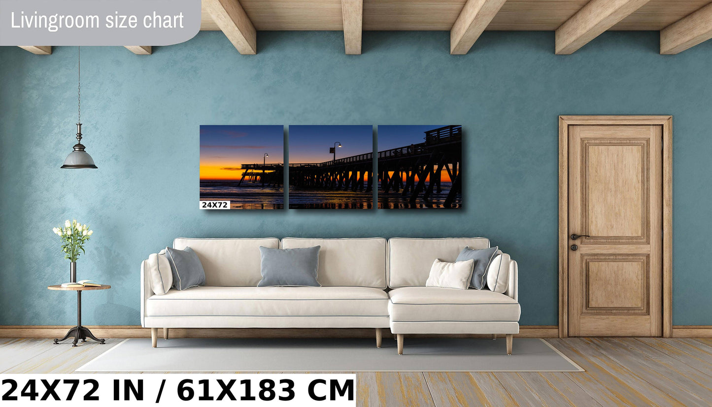 California's Iconic Pismo Beach Pier at Sunset | Beach Photography Wall Art Print/Canvas/Acrylic/Metal Home, Office Fine Art