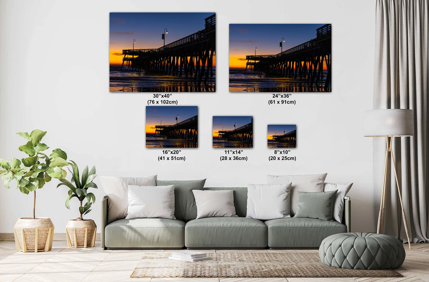 California's Iconic Pismo Beach Pier at Sunset | Beach Photography Wall Art Print/Canvas/Acrylic/Metal Home, Office Fine Art
