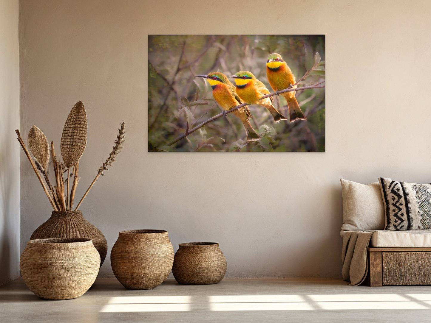 African Birds Fine Art photography | Little Bee Eaters, Nature Print, Canvas Wildlife Wall Art | Wildlife Poster | home, office decor