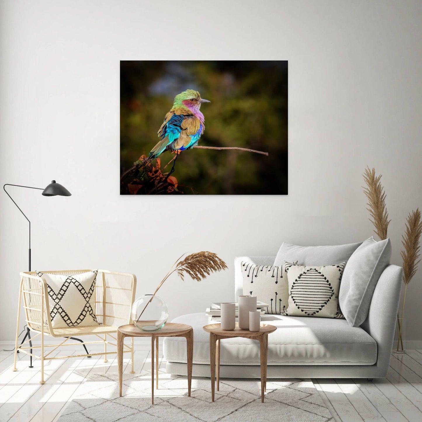 African Birds Poster | Lilac Breasted Roller Nature Print, Canvas Wildlife Wall Art Photo | Fine Art Photography | home, office decor