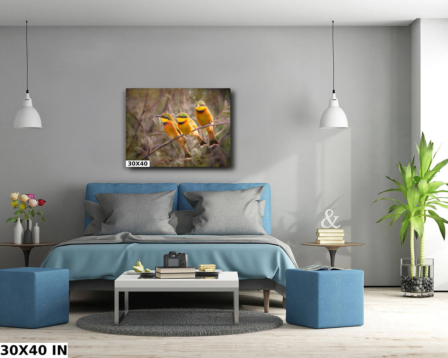African Birds Fine Art photography | Little Bee Eaters, Nature Print, Canvas Wildlife Wall Art | Wildlife Poster | home, office decor