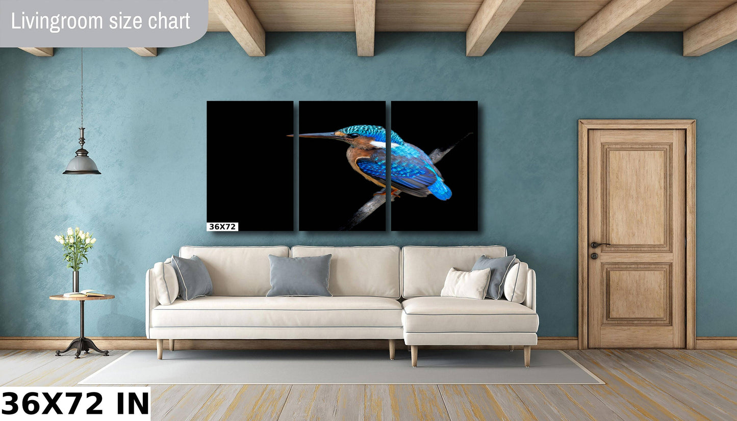 African Birds Poster | Malagasy Kingfisher Nature Print, Canvas Wildlife Wall Art | Fine Art Photography | home, office decor