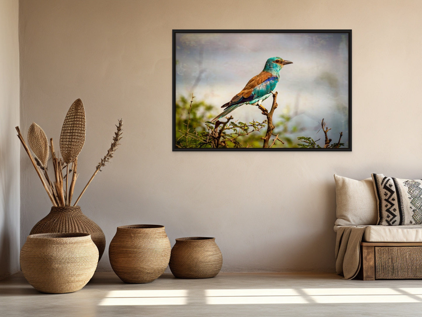 African Birds | Fine Art Photography | Abyssian Roller Nature Print, Africa Bird Wall Art, Canvas Wildlife Poster | home, office decor