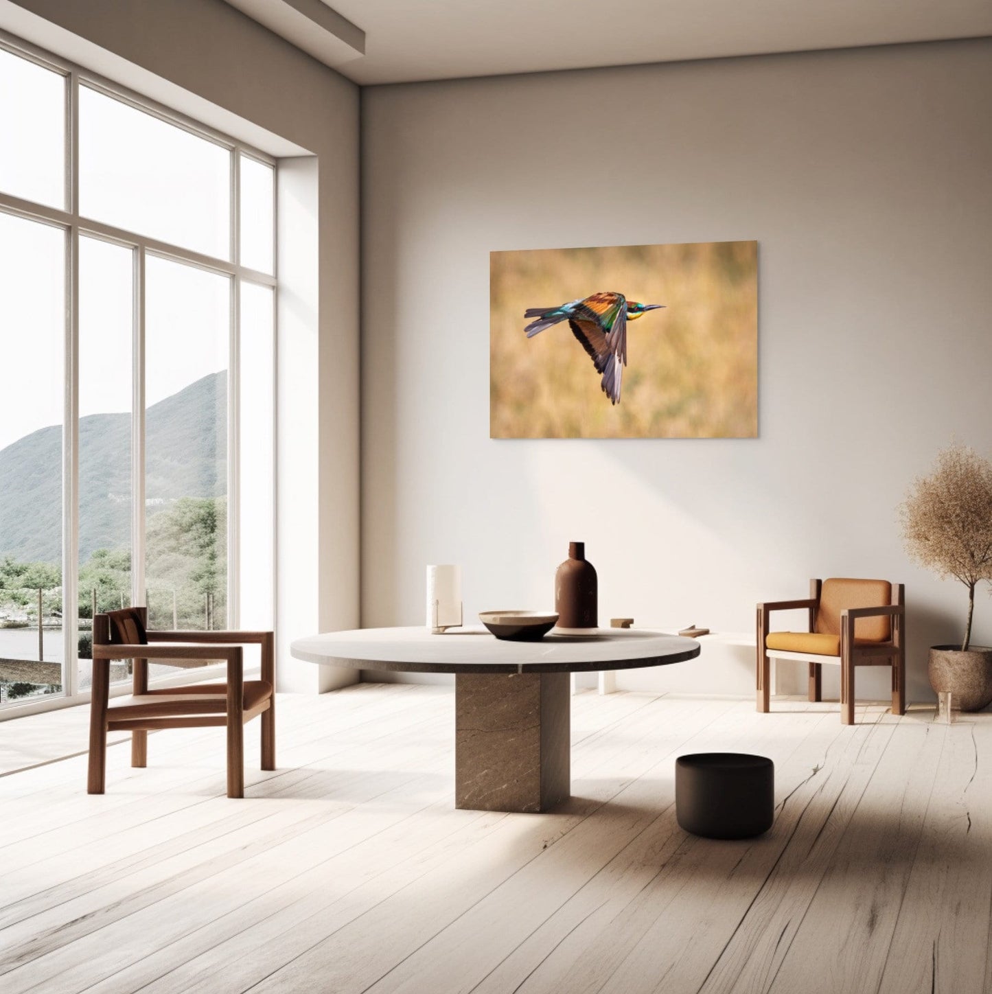 African Bird in Flight Photo | European Roller Fine Art Photography, Nature Canvas Wall Art, Wildlife Poster | | Print home, office decor