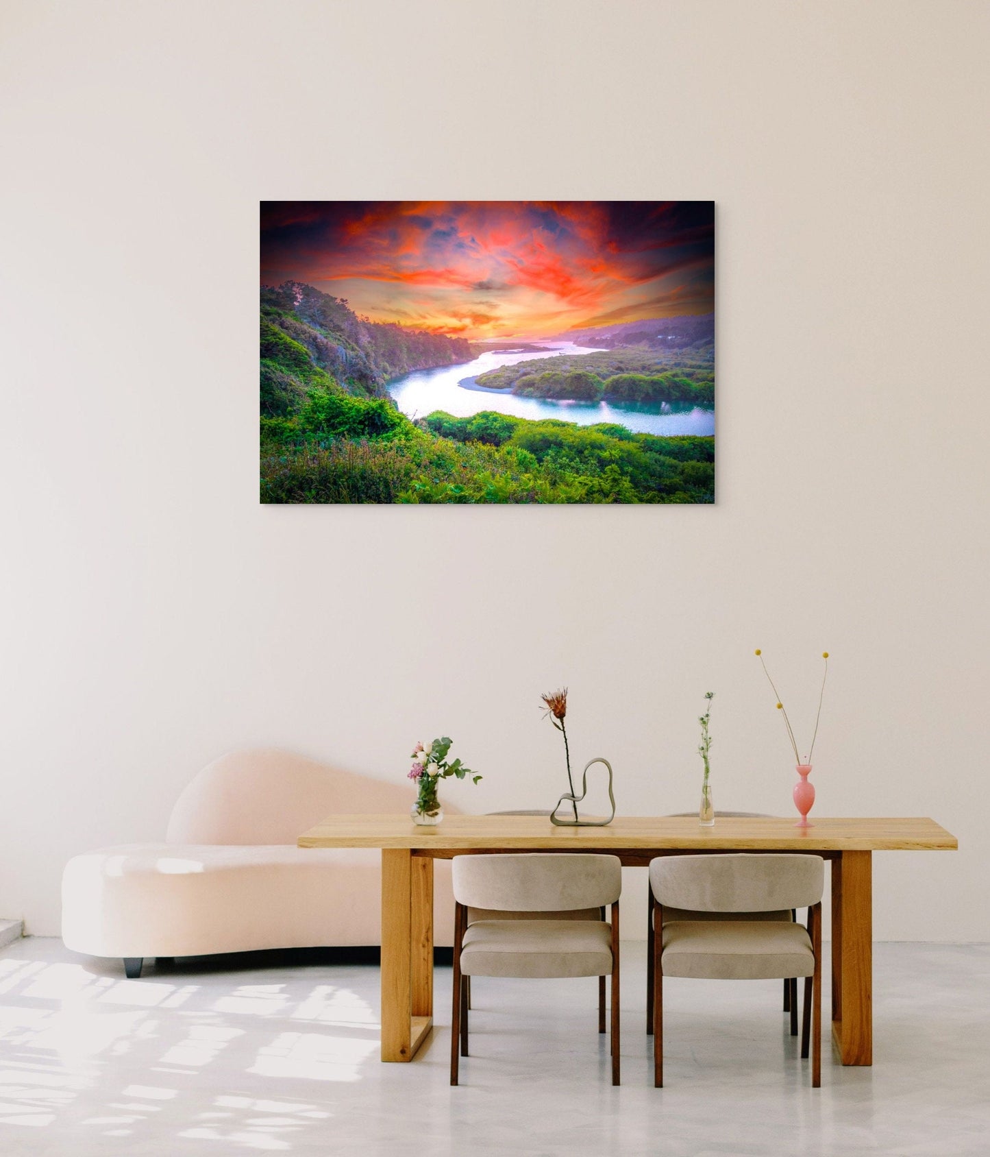 Sonoma Pacific Ocean Coast | Gualala Creek Sunset | Canvas Wall Art | Gorgeous California Scenic Landscape | Fine Art Photography