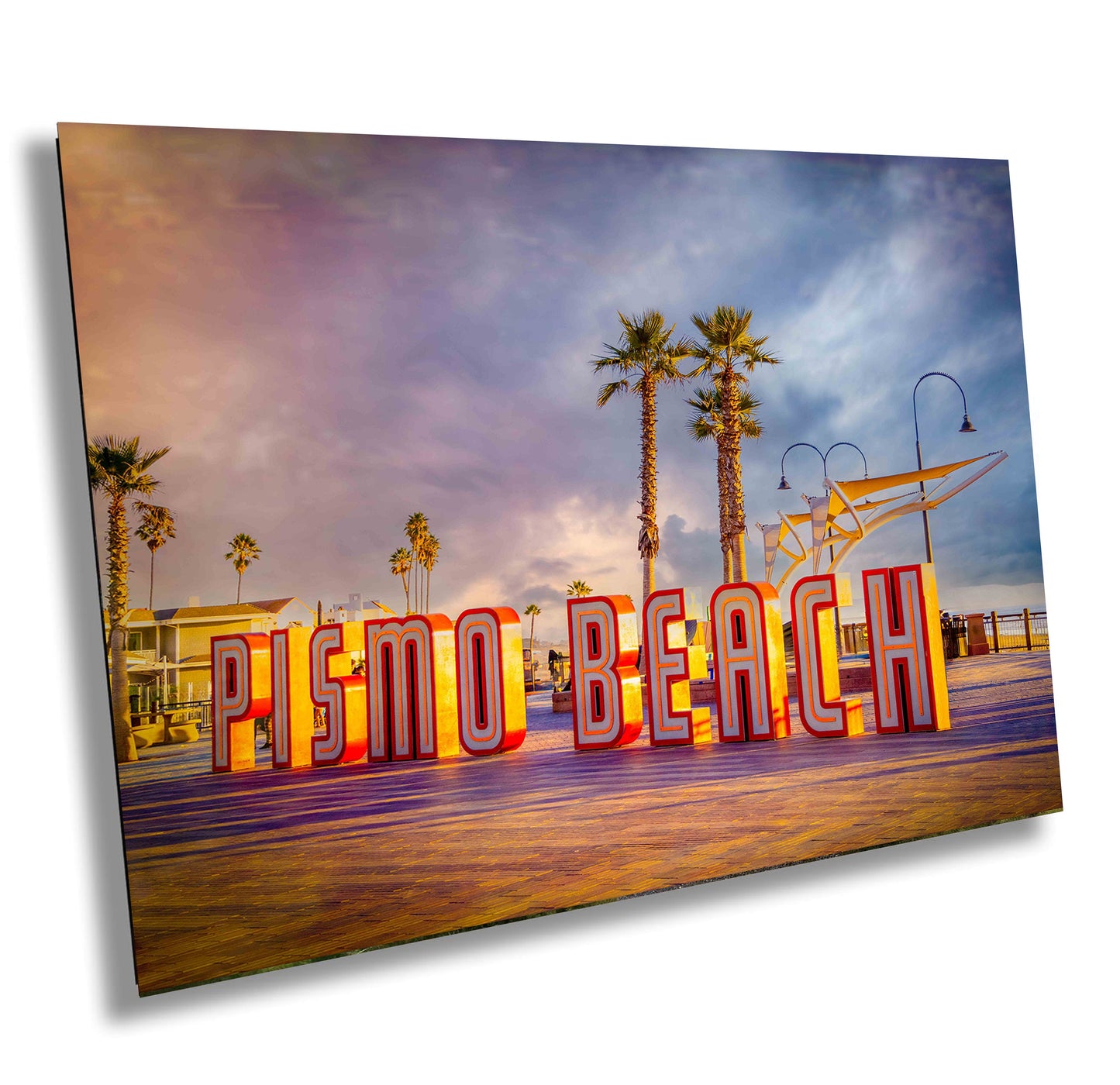 California's Iconic Pismo Beach Sign | California Beach Photography Wall Art Print/Canvas/Acrylic/Metal Home, Office Fine Art Palm Trees