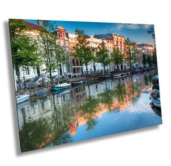 compare product Amsterdam Fine Art Landscape Photography | Herengracht Canal Morning Canvas Wall Art | Holland Poster | Amsterdam Canal home, office decor