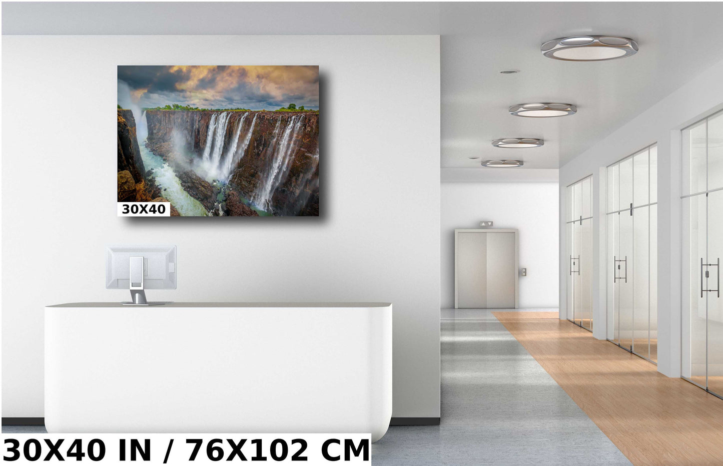 Victoria Falls Fine Art Photograph | Raging Waterfall Canvas Wall Art | Scenic African Landscape Poster | home, office, interior design