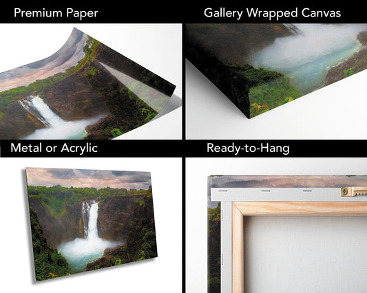 Victoria Falls | Canvas Wall Art | Scenic African Landscape | Waterfall Fine Art Photography | home, office decor, interior design