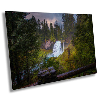 compare product Sahalie Falls Fine Art Photo | Oregon Waterfall Nature Print | Canvas Wall Art | Landscape Poster | Travel Picture paper, acrylic, metal