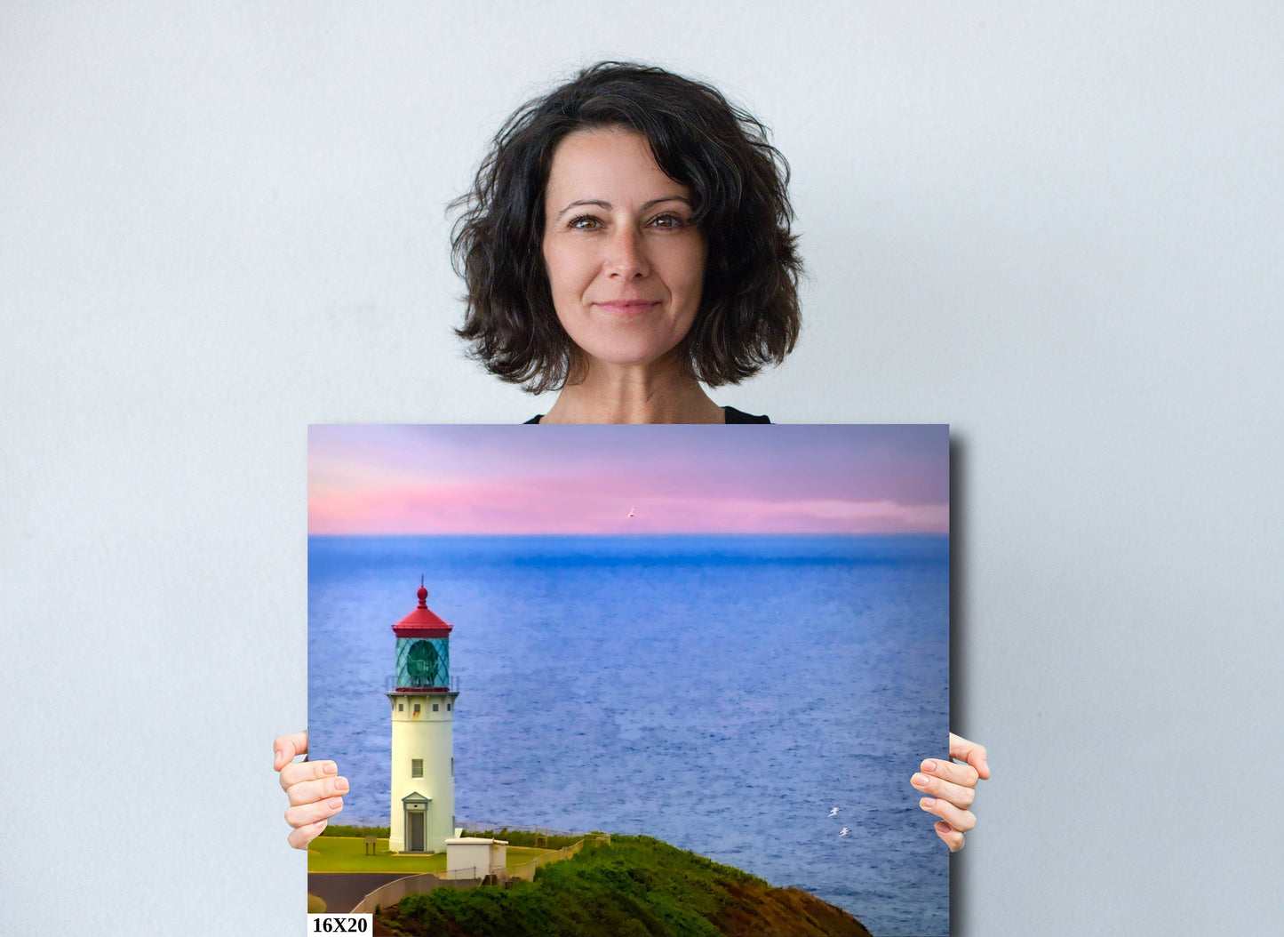 Hawaii Artwork, Kilauea Lighthouse, Kauai Sunset Fine Art Photography, Landscape Poster, Seascape, Beach, Canvas, Acrylic Print, Wall Decor