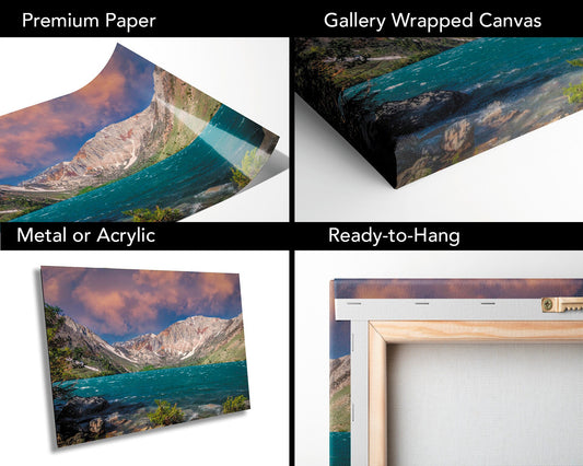 California Winter Fine Art Photography | Convict Lake Canvas Wall Art | Scenic Landscape Poster | home, wall decor | paper, acrylic, metal