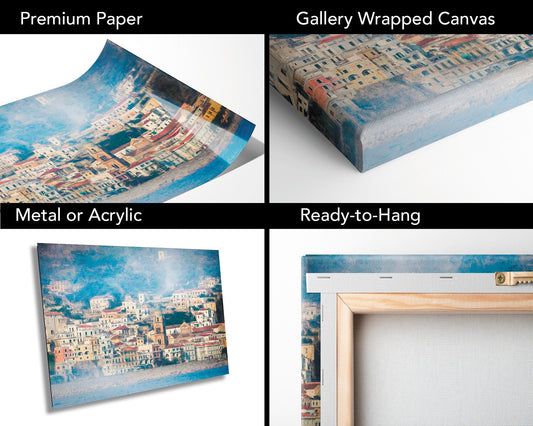 Italy's Amalfi Coast: Positano Sunrise Landscape | Fine Art Photograph | Italy Poster / Seascape Print/Canvas/Acrylic/Metal