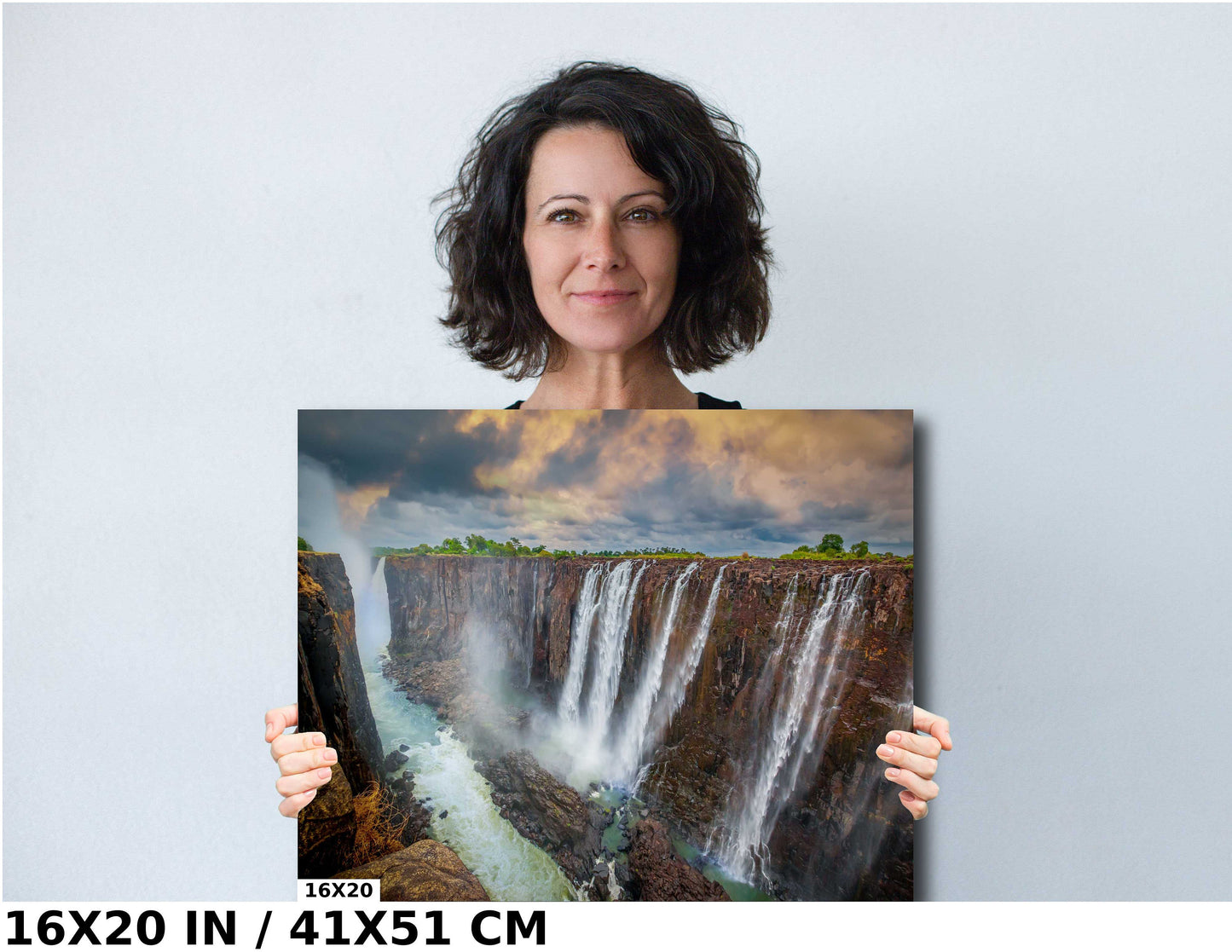 Victoria Falls Fine Art Photograph | Raging Waterfall Canvas Wall Art | Scenic African Landscape Poster | home, office, interior design