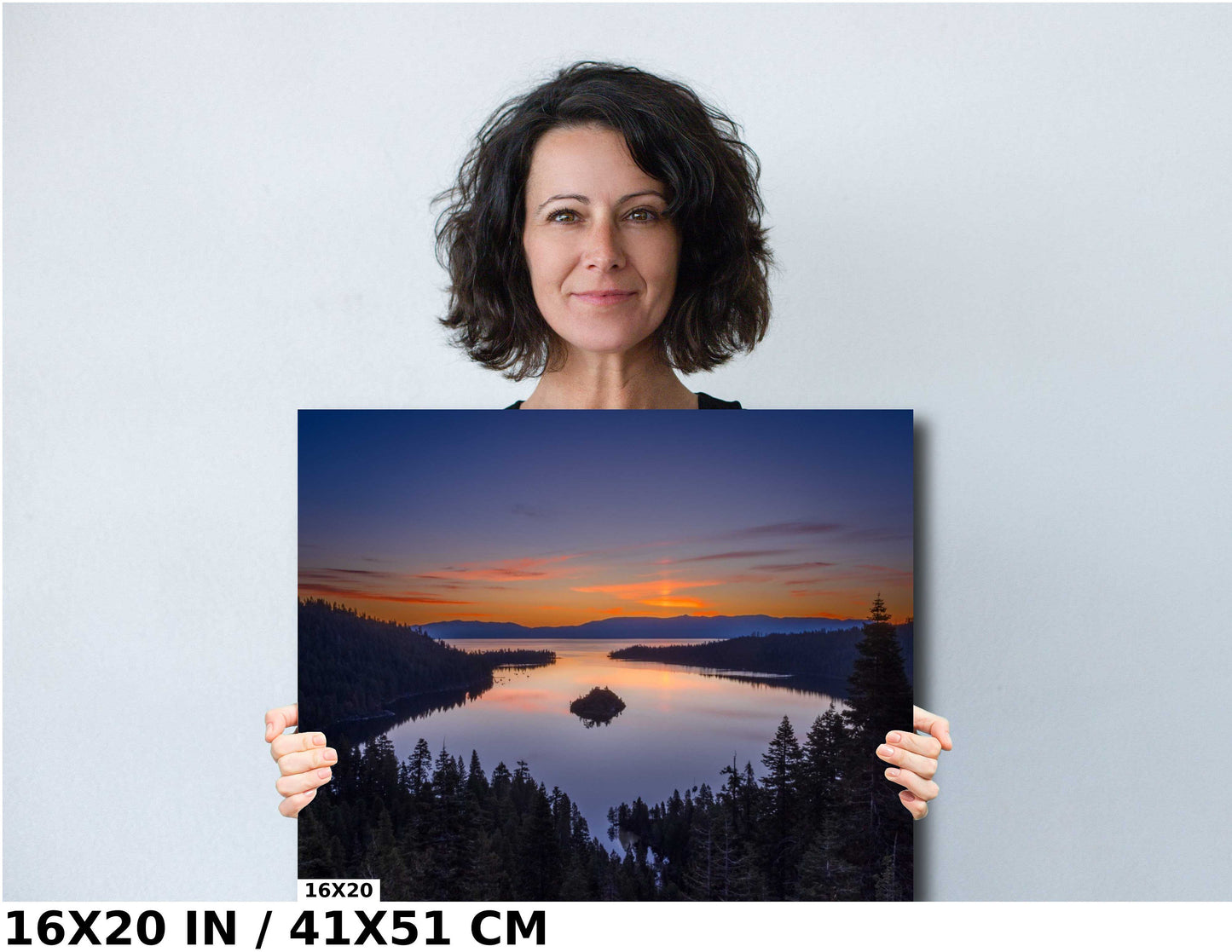 Emerald Bay Lake Tahoe California Glassy Sunrise Fine Art Photography | Canvas Wall Art | Scenic Landscape Poster | home, office wall decor