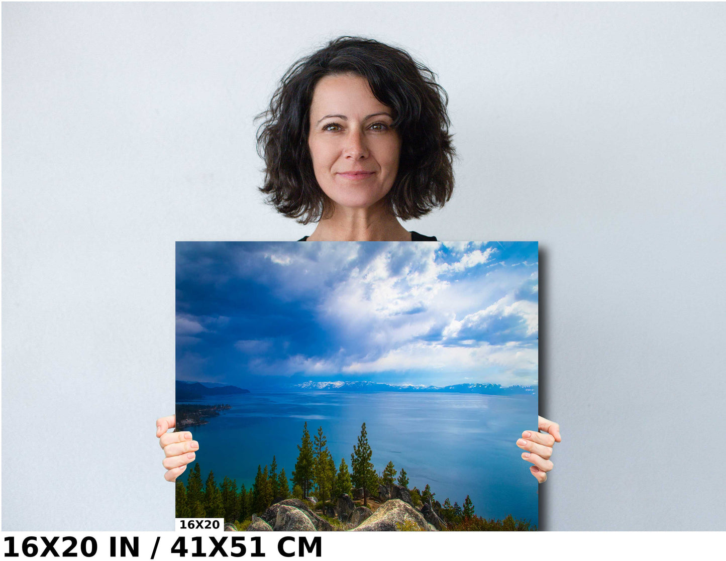 Lake Tahoe Snowy Nevada View | California Fine Art Photography | Canvas Wall Art | Scenic Landscape Poster | home, office decor