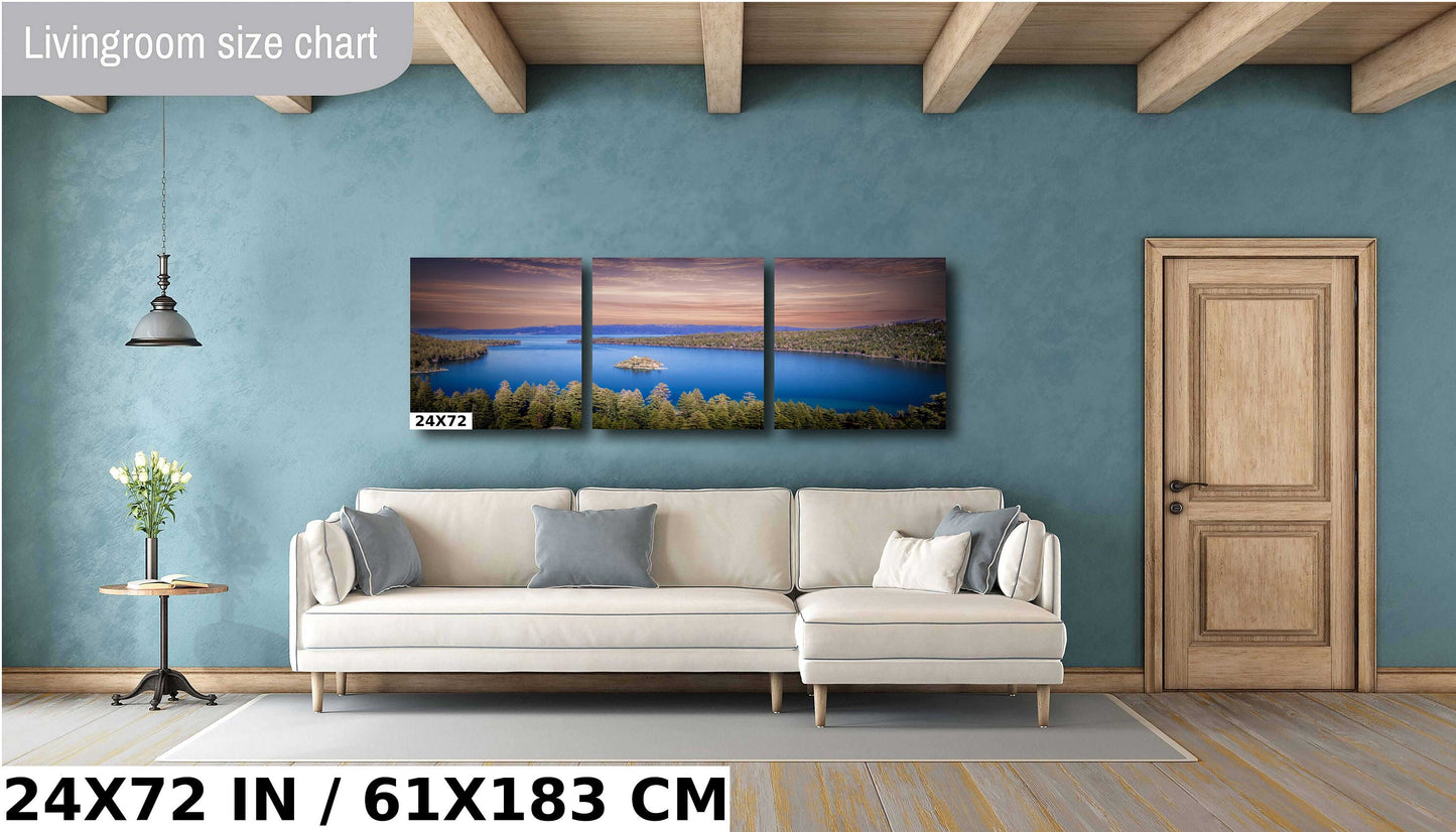 Lake Tahoe Emerald Bay Sunset | California Fine Art Photography | Canvas Wall Art | Scenic Landscape Poster | home, office decor