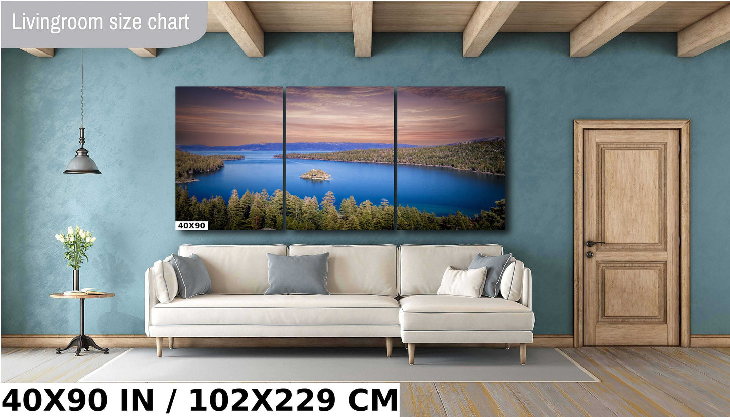 Lake Tahoe Emerald Bay Sunset | California Fine Art Photography | Canvas Wall Art | Scenic Landscape Poster | home, office decor