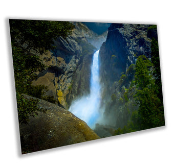 compare product Yosemite Rushing Waterfall Fine Art Photo | California Waterfall Print | Canvas Wall art | Travel Poster | paper, metal, acrylic decor