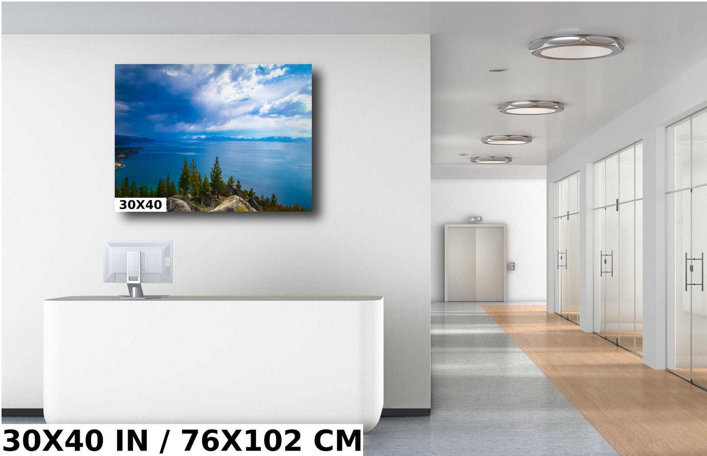 Lake Tahoe Snowy Nevada View | California Fine Art Photography | Canvas Wall Art | Scenic Landscape Poster | home, office decor