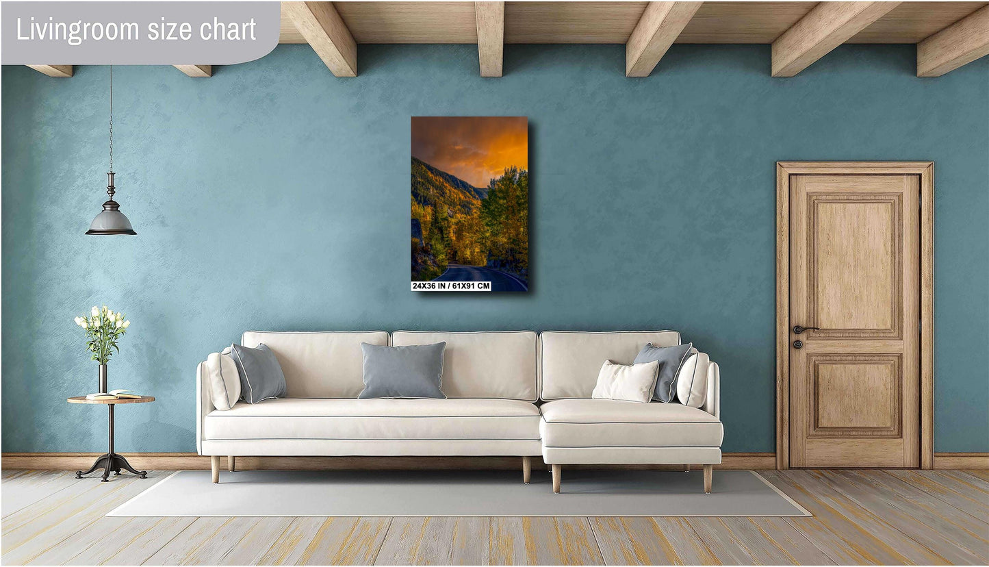 Colorado's Iconic Aspen Forest Road Rocky Mountain Fine Art Photograph | Fall Canvas Wall Art | Aspen Trees Picture paper, acrylic, metal
