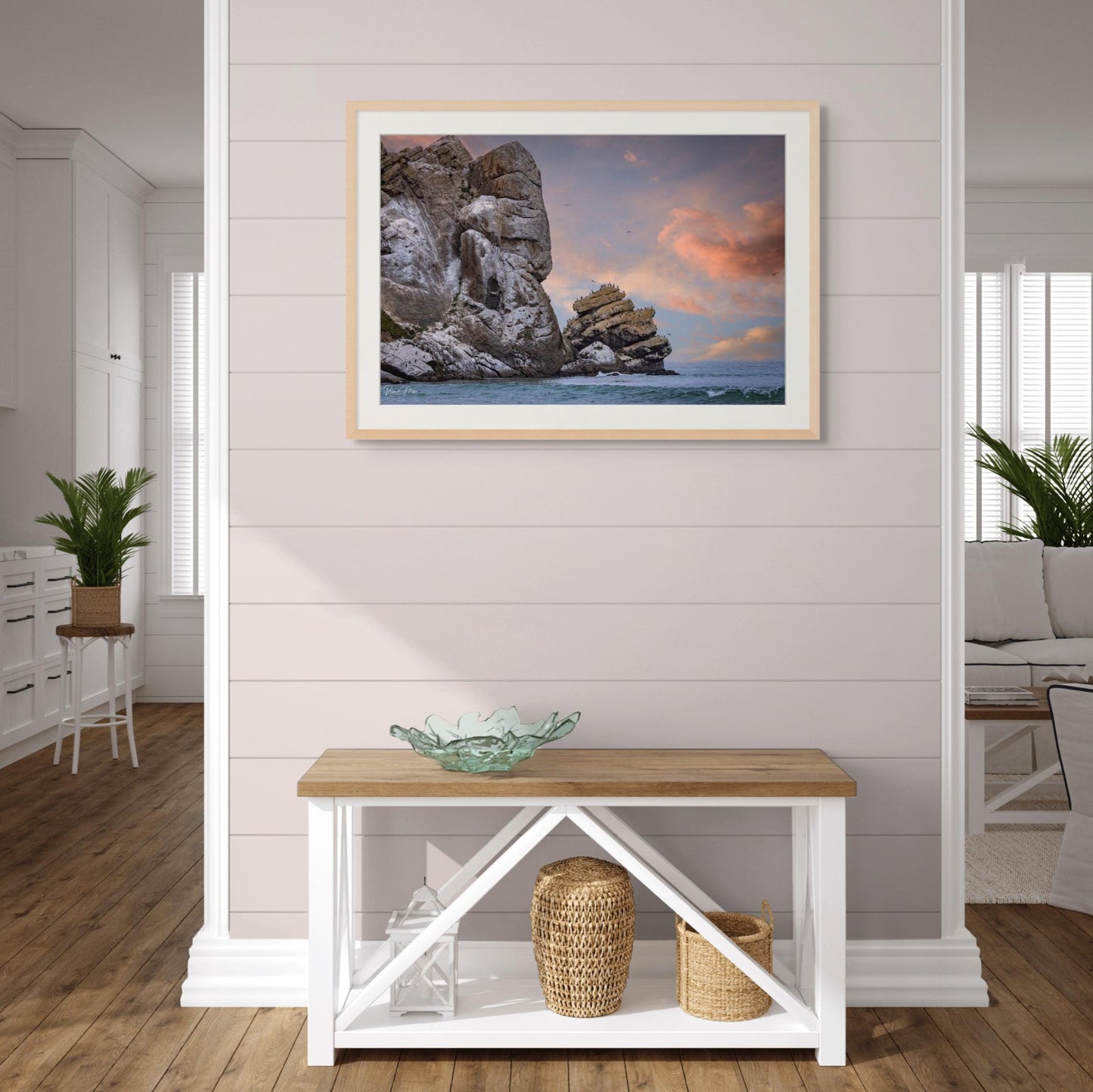 Morro Rock Wall Art | California Coastal Canvas Wall Art | Pacific Ocean Scenic Landscape | home art, wall decor | paper, acrylic, metal