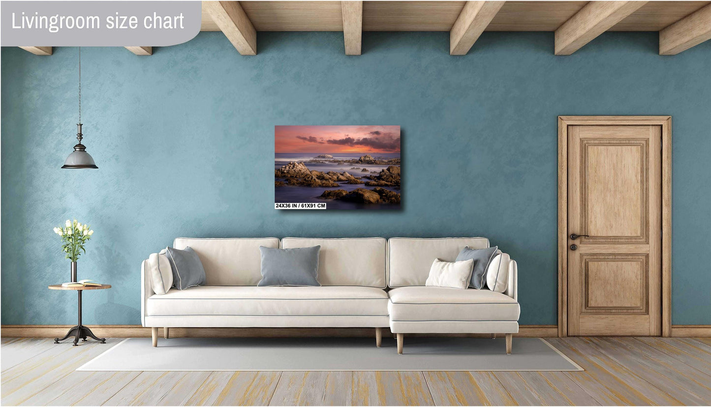 Tidepools Sunset Fine Art Photography | California Coast Poster | Pacific Grove Ocean Scenic Landscape | canvas, paper, acrylic, metal