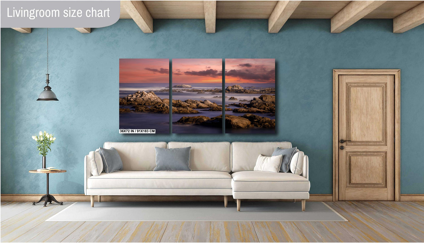Tidepools Sunset Fine Art Photography | California Coast Poster | Pacific Grove Ocean Scenic Landscape | canvas, paper, acrylic, metal