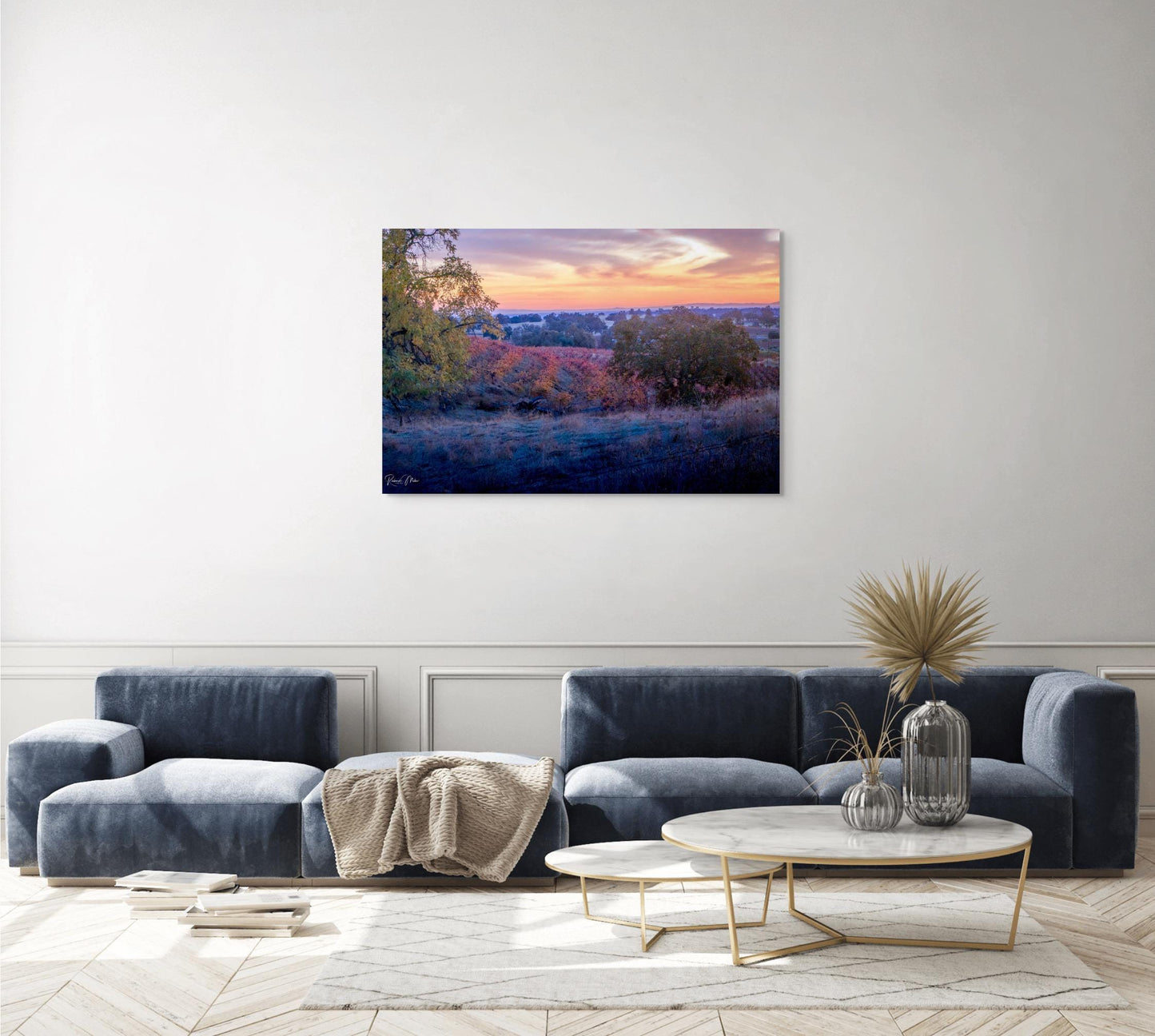 Winery Print, California Sunset Fall Amador County Schoolhouse Road Photo | Canvas Wall Art, Fine Art Photography | home decor, office decor