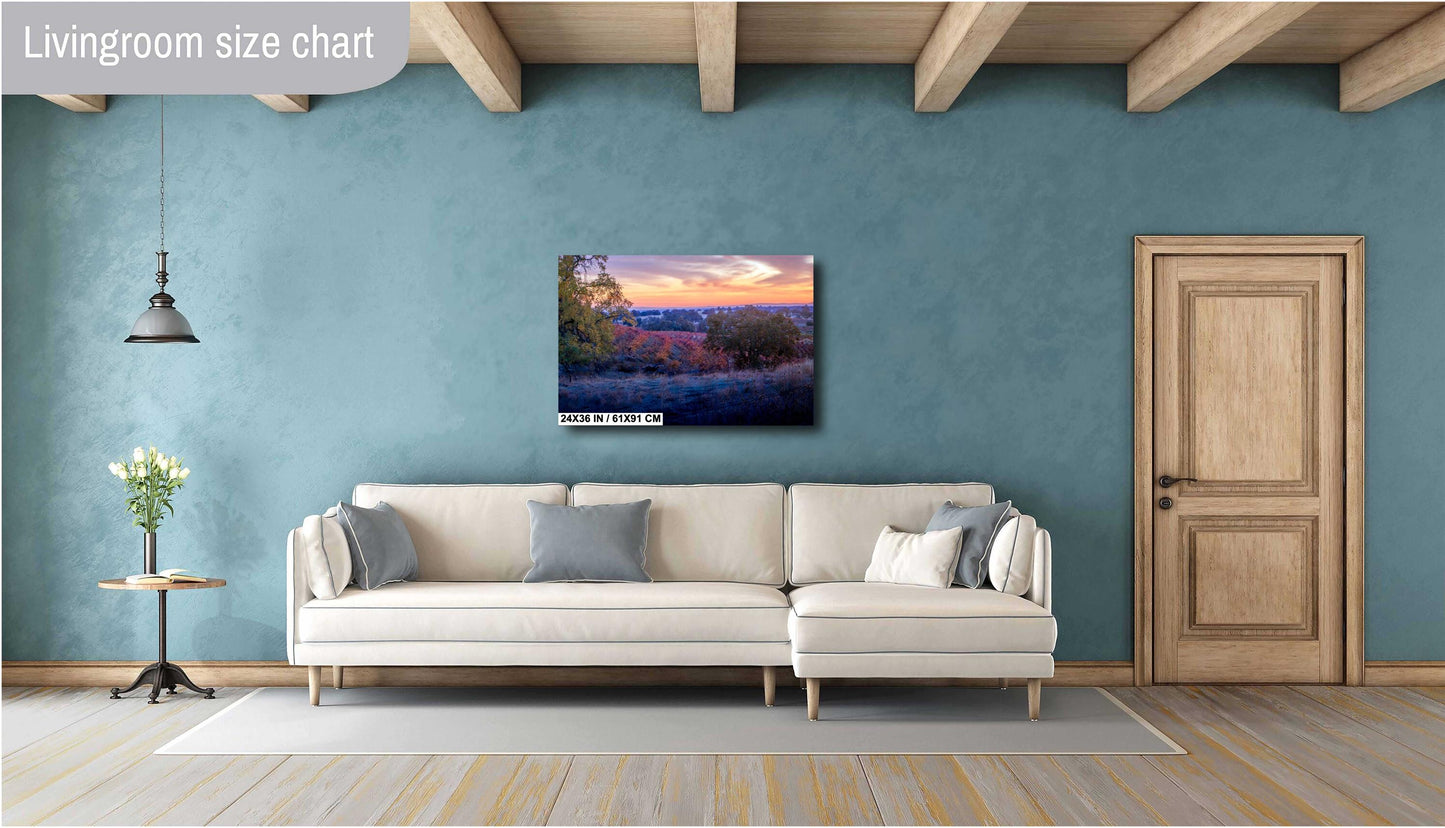 Winery Print, California Sunset Fall Amador County Schoolhouse Road Photo | Canvas Wall Art, Fine Art Photography | home decor, office decor