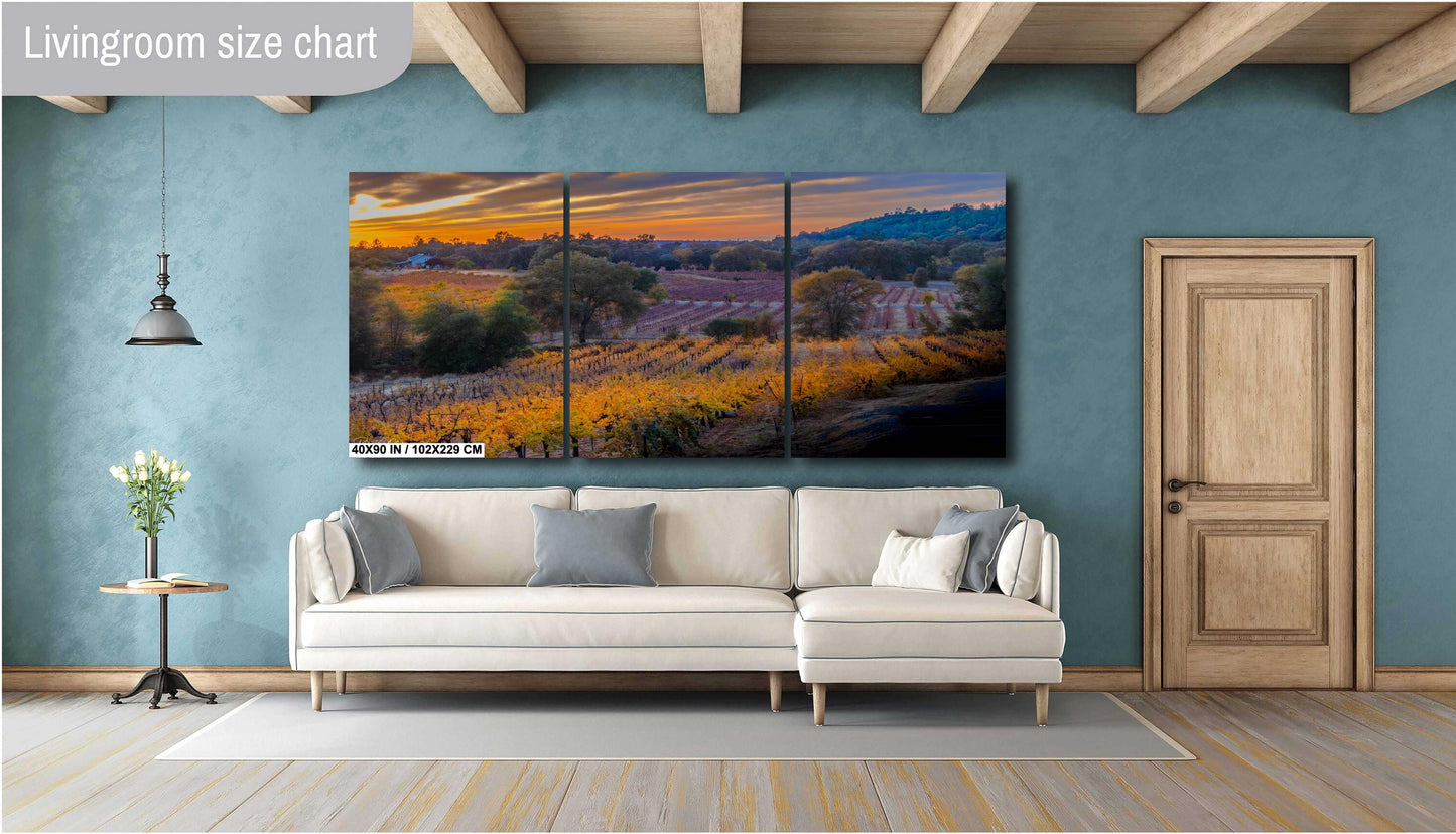 Winery Print, California Shenandoah Valley Iron Hub Fall Sunset | Canvas Wall Art, Fine Art Photography | home decor, office decor