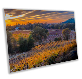 compare product Winery Print, California Shenandoah Valley Iron Hub Fall Sunset | Canvas Wall Art, Fine Art Photography | home decor, office decor
