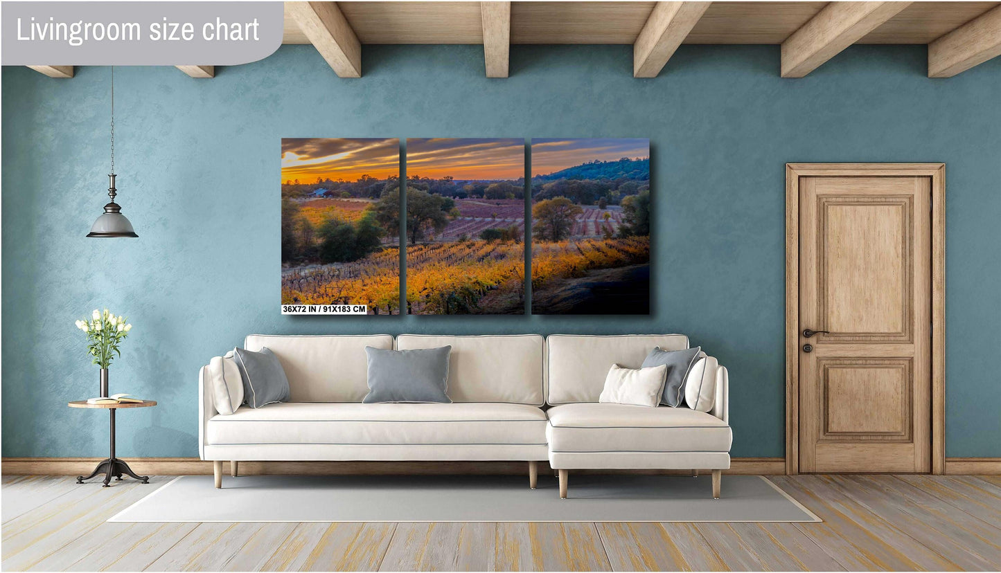 Winery Print, California Shenandoah Valley Iron Hub Fall Sunset | Canvas Wall Art, Fine Art Photography | home decor, office decor