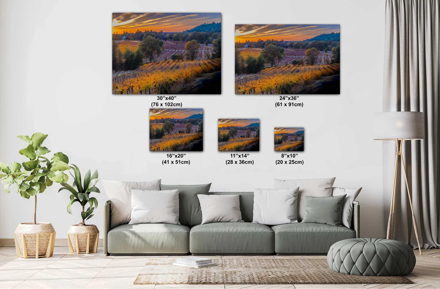 Winery Print, California Shenandoah Valley Iron Hub Fall Sunset | Canvas Wall Art, Fine Art Photography | home decor, office decor