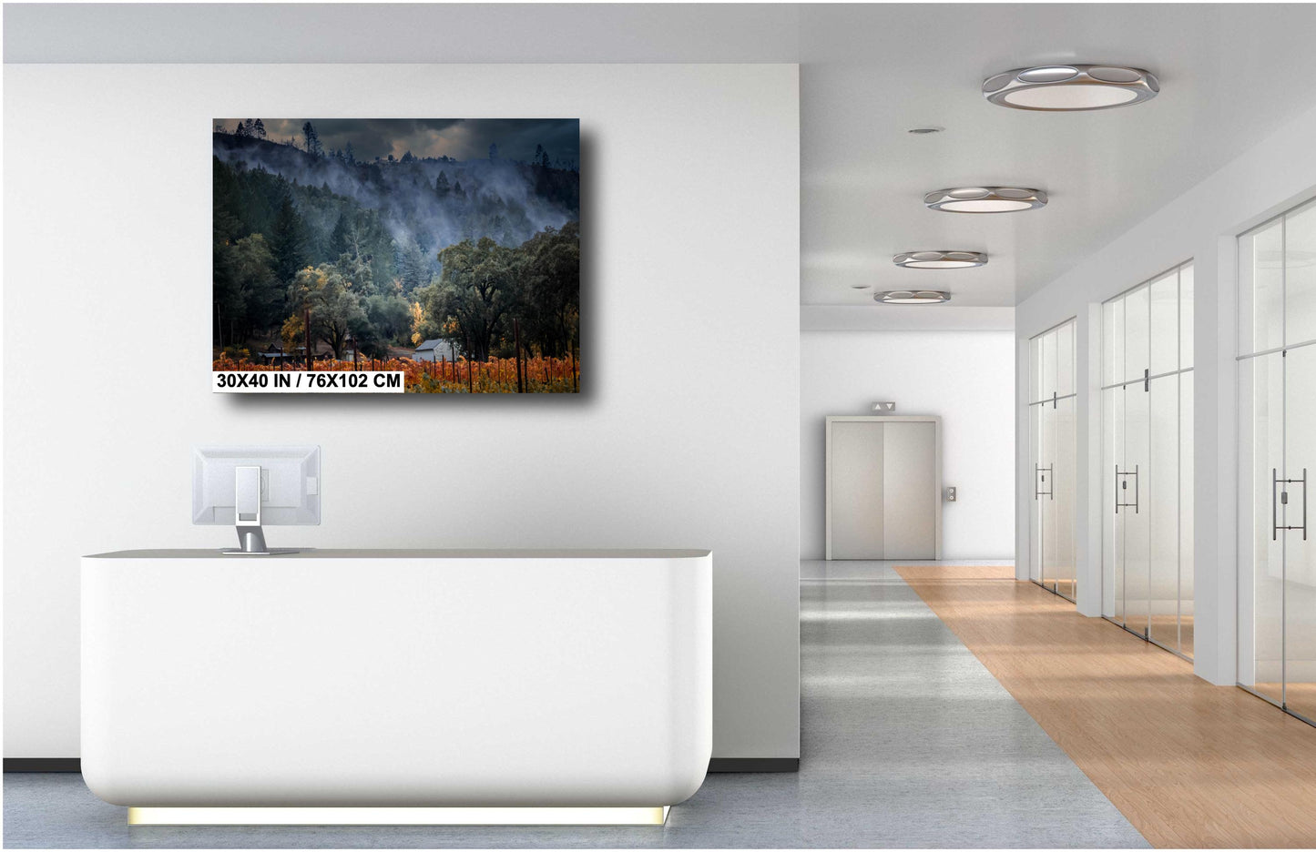 Winery Print, California Napa Valley Misty Vineyard Photo | Canvas Wall Art, Fine Art Photography | home decor, office decor
