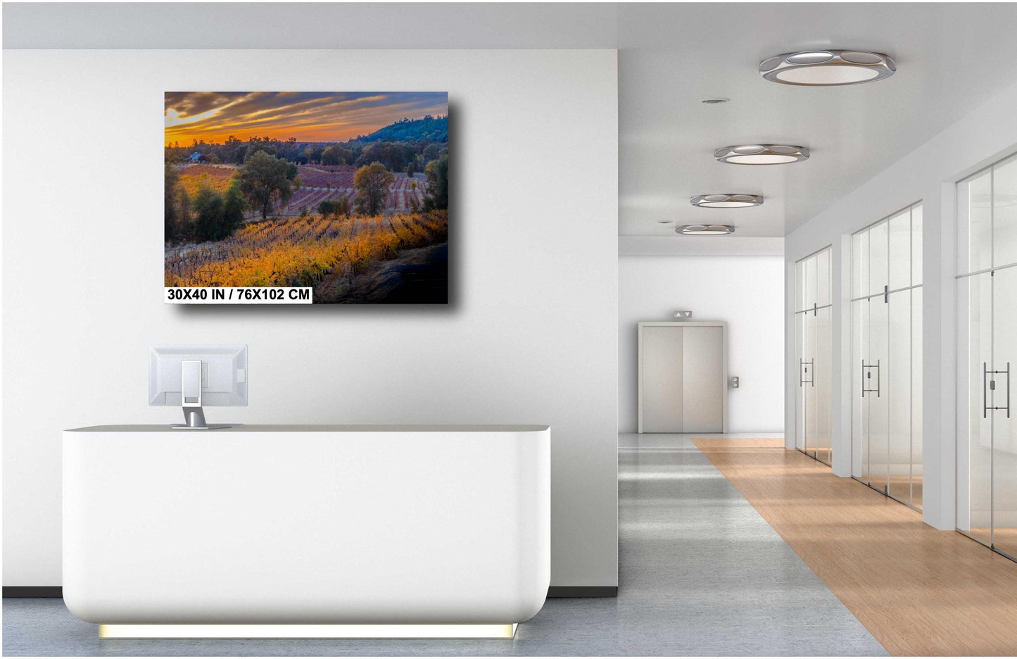 Winery Print, California Shenandoah Valley Iron Hub Fall Sunset | Canvas Wall Art, Fine Art Photography | home decor, office decor