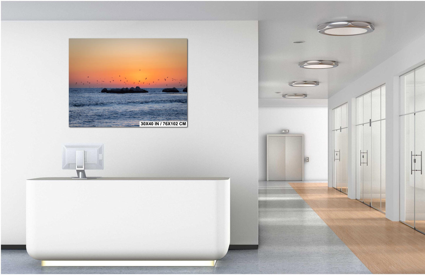 Pelicans at Sunset Fine Art Photograph: Half Moon Bay Coastal Print