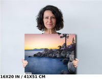 Lake Tahoe Sunset Photography: Secret Cove Fine Art Canvas Print