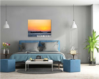 Half Moon Bay Sunset Print: Pelicans Over 3 Rocks Beach - Coastal Art